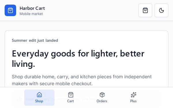Screenshot of Harbor Cart