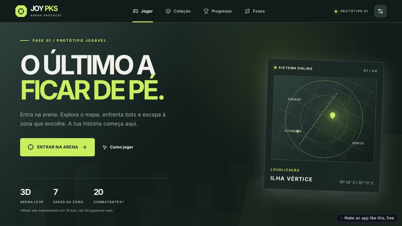 Screenshot of JOY PKS