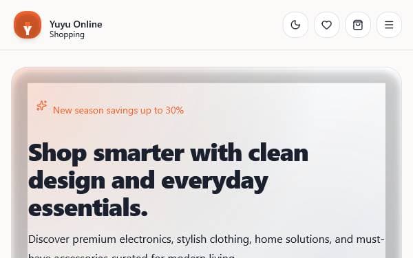 Screenshot of Yuyu Storefront