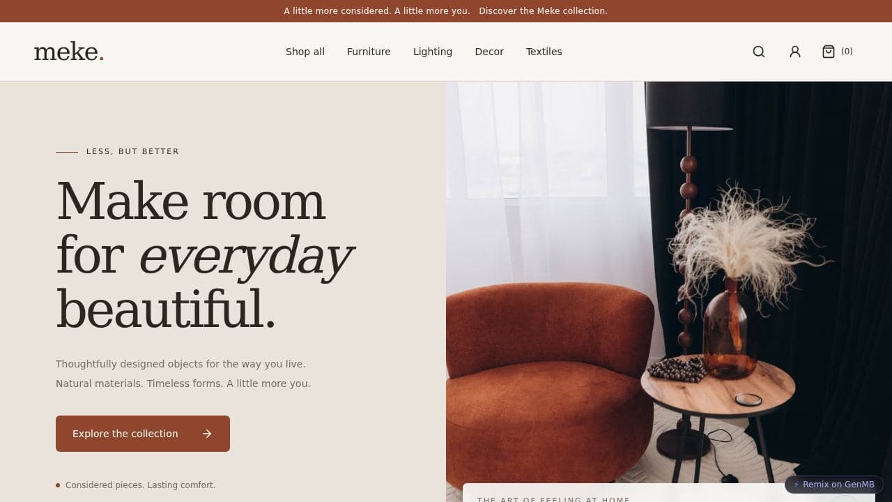 Screenshot of E-commerce Store