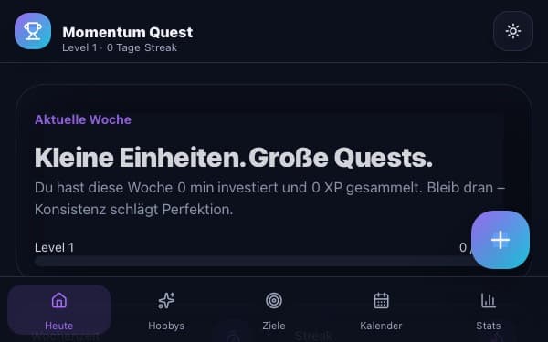 Screenshot of Momentum Quest