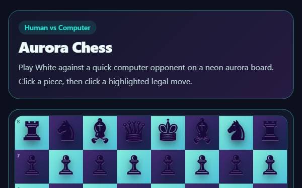 Screenshot of Aurora Chess