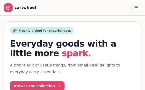 Screenshot of Vibrant Commerce Dashboard