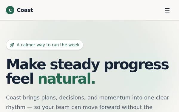 Screenshot of Product Launch Landing