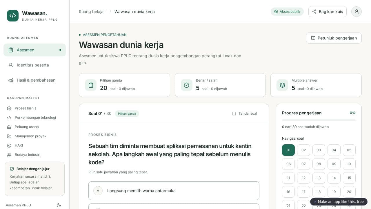 Screenshot of Wawasan Dunia Kerja