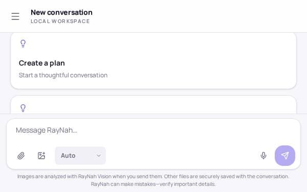 Screenshot of RayNah AI Assistant (Clone)