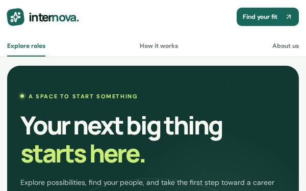 Screenshot of Internova Internship Board