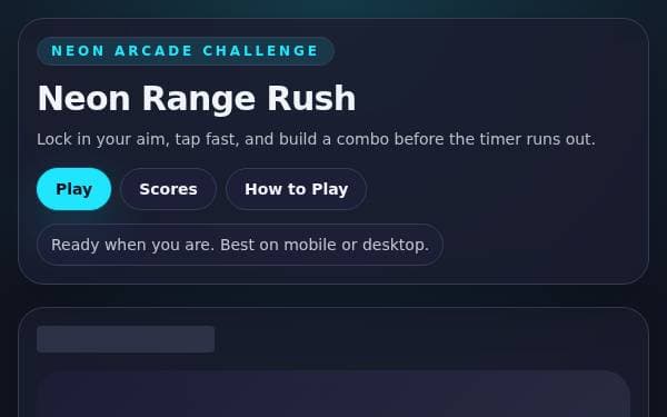 Screenshot of Neon Range Rush