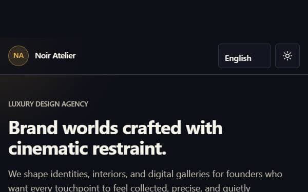 Screenshot of Noir Atelier