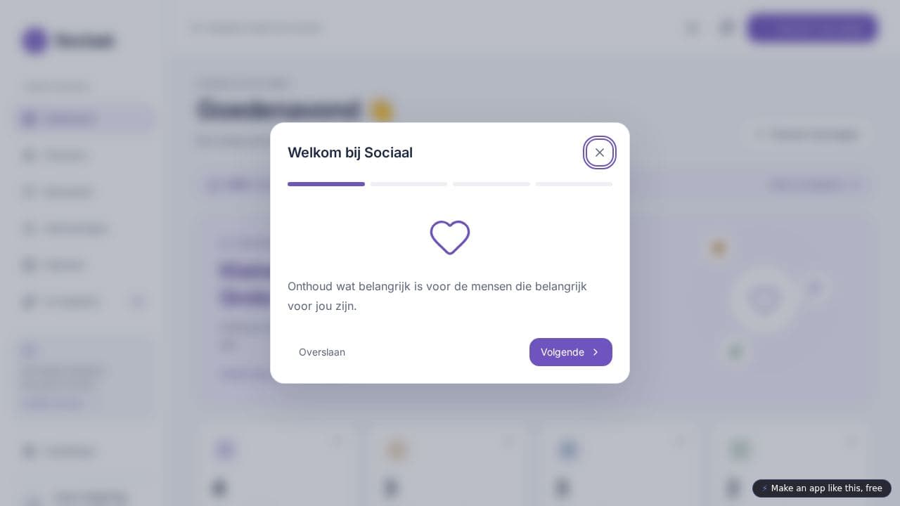Screenshot of Sociaal Persoonlijke Assistent
