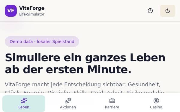 Screenshot of VitaForge