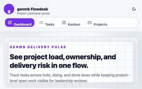 Screenshot of Genmb Flowdesk