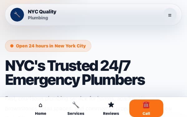 Screenshot of NYC Quality Plumbing (Clone)