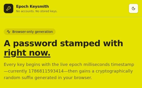 Screenshot of Epoch Keysmith