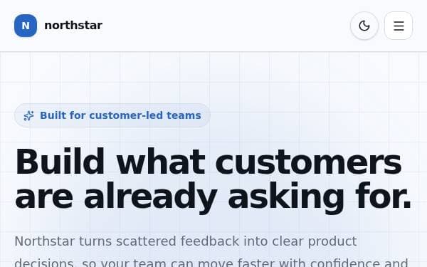 Screenshot of Product Landing Page
