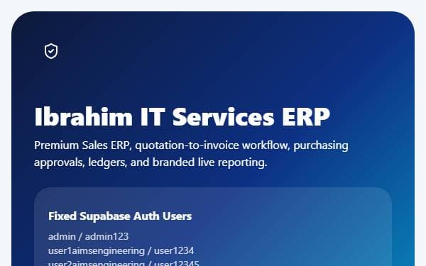 Screenshot of Ibrahim ERP (Clone)