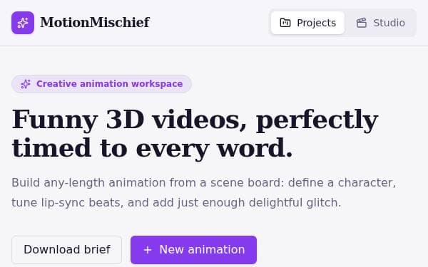 Screenshot of GlitchSync Animator