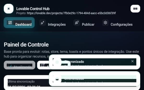 Screenshot of Lovable Control Hub
