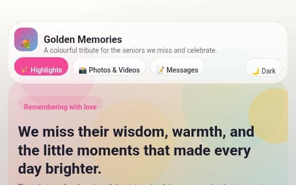 Screenshot of Golden Memories
