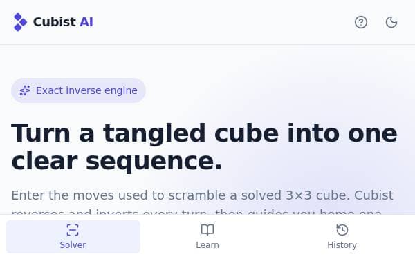 Screenshot of Cubist AI