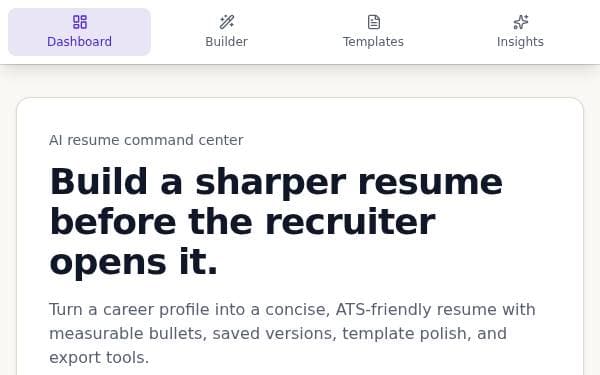 Screenshot of Resume Forge AI