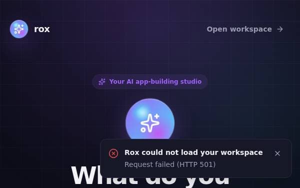 Screenshot of Rox App Builder