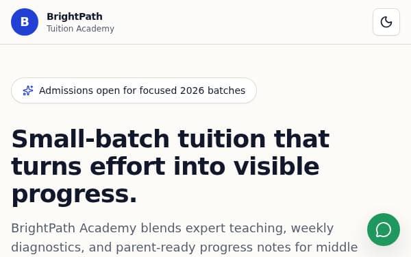 Screenshot of BrightPath Academy