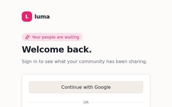 Screenshot of Luma Social
