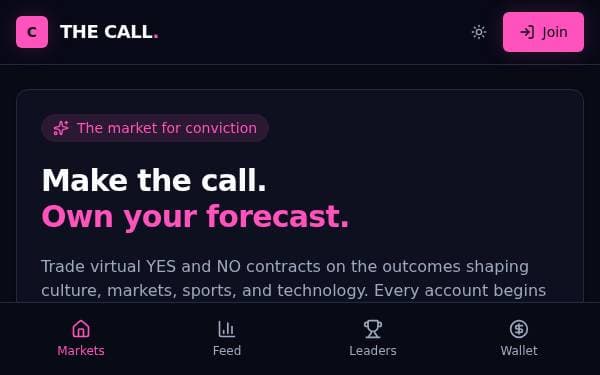 Screenshot of THE CALL