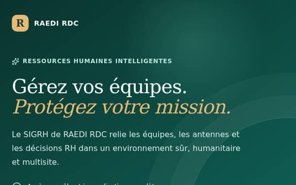 Screenshot of RAEDI RDC SIGRH