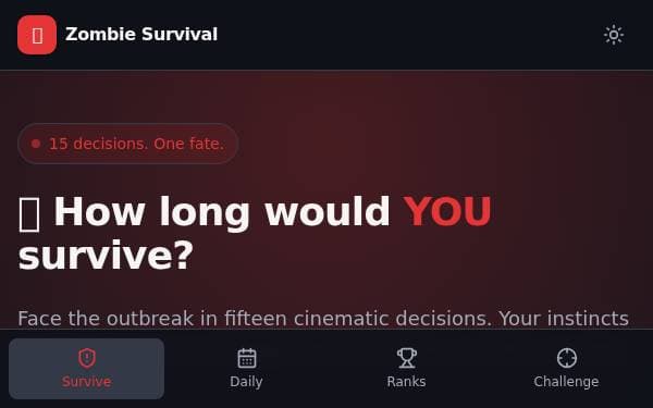 Screenshot of Zombie Survival