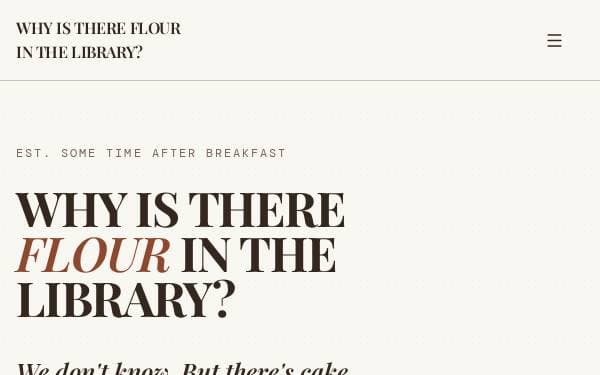 Screenshot of Flour Library
