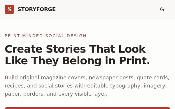 Screenshot of StoryForge Studio