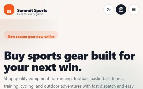 Screenshot of Summit Sports