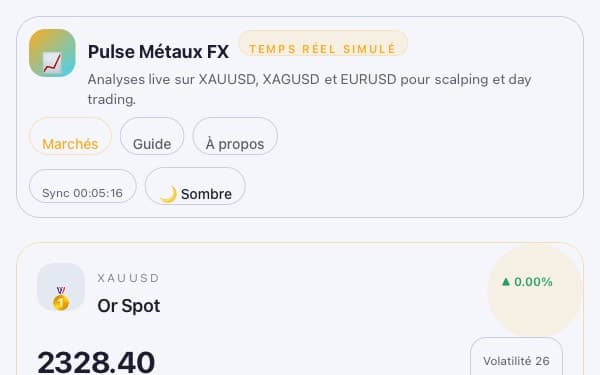 Screenshot of Pulse Métaux FX