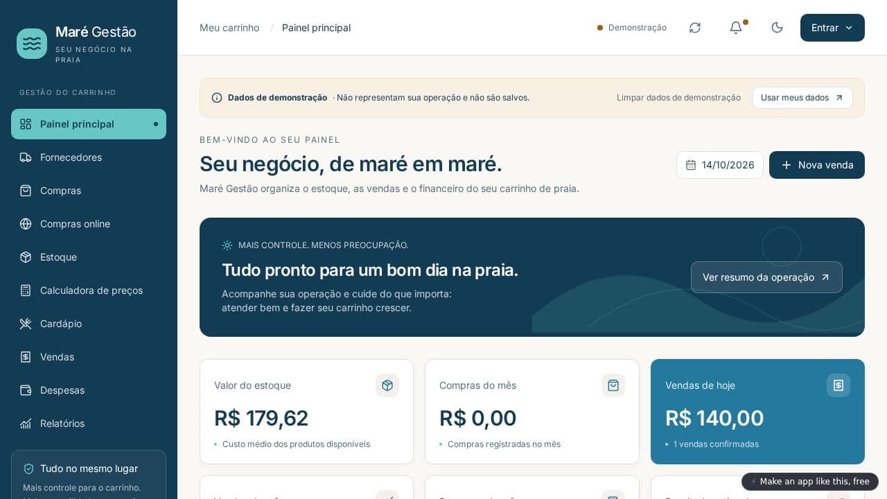Screenshot of Maré Gestão