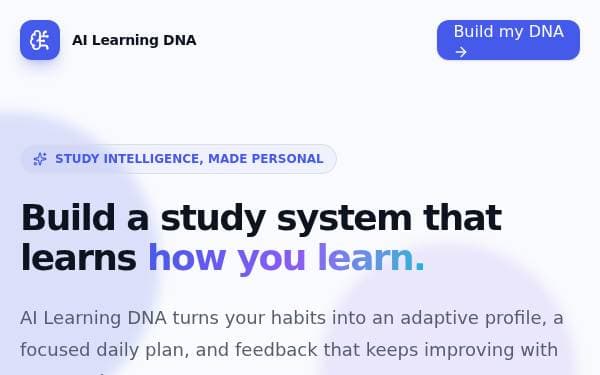 Screenshot of AI Learning DNA