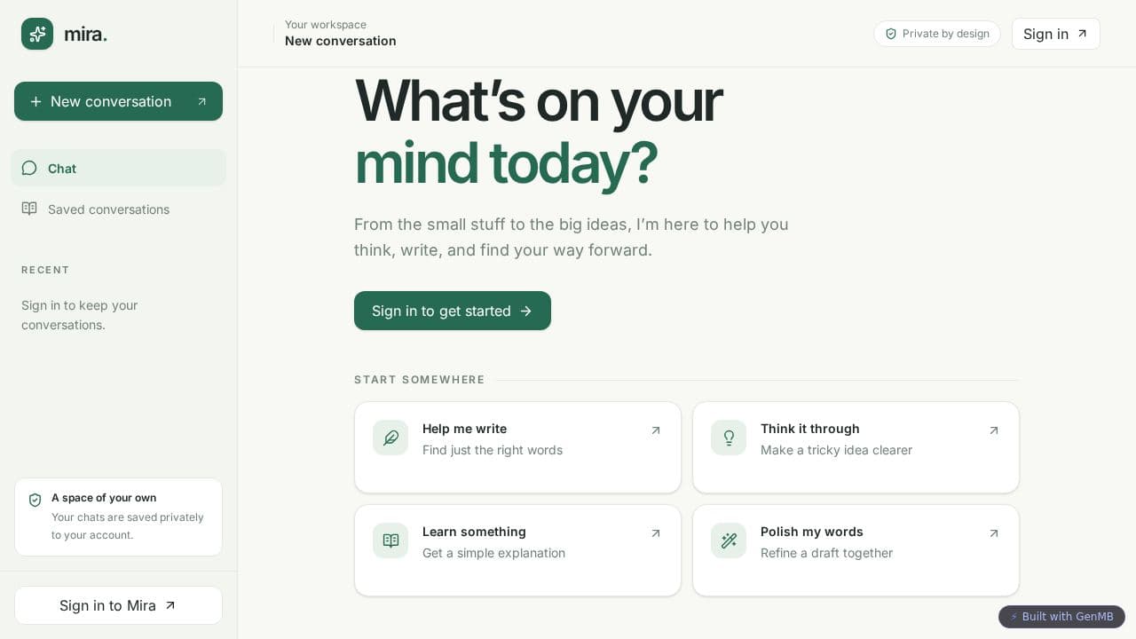 Screenshot of Personal AI Assistant
