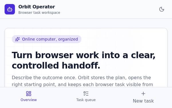 Screenshot of Orbit Operator