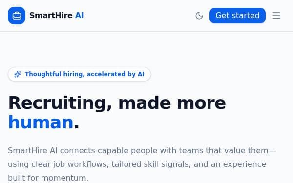 Screenshot of SmartHire AI