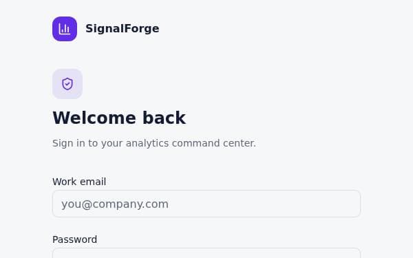 Screenshot of AI Analytics Platform