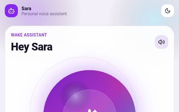 Screenshot of Sara Voice Assistant