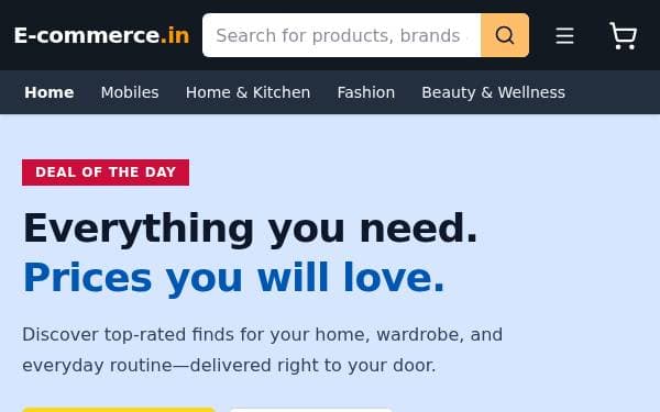 Screenshot of ShopEase Store