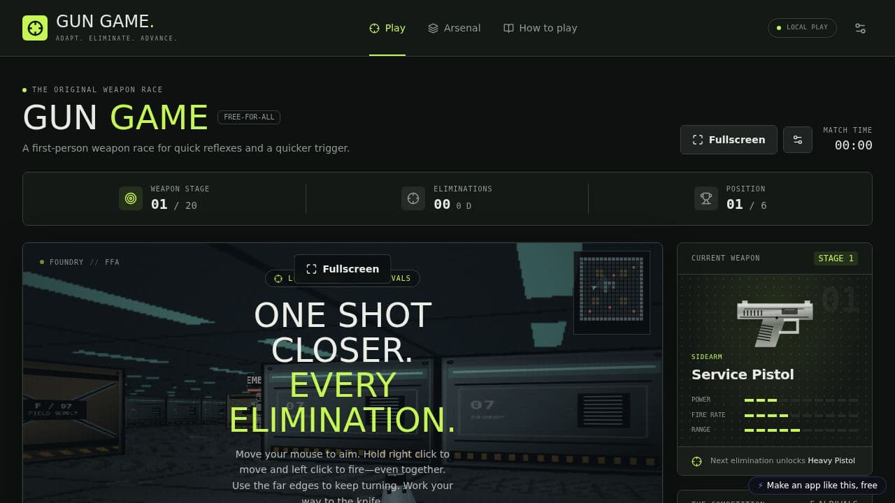 Screenshot of Gun Game (Remix)