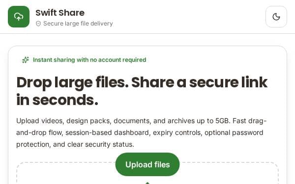 Screenshot of Swift Share