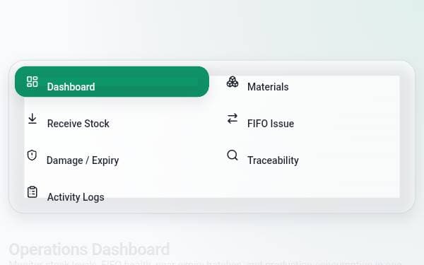 Screenshot of TraceFIFO Inventory