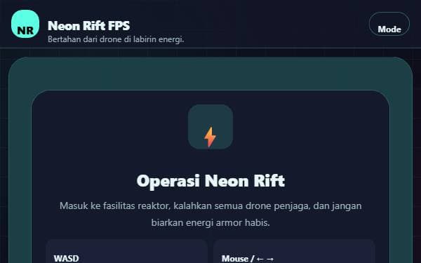 Screenshot of Neon Rift FPS