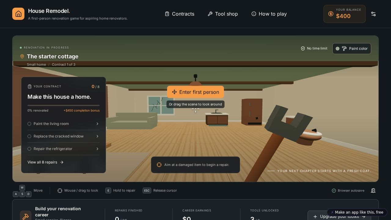 Screenshot of House Remodel