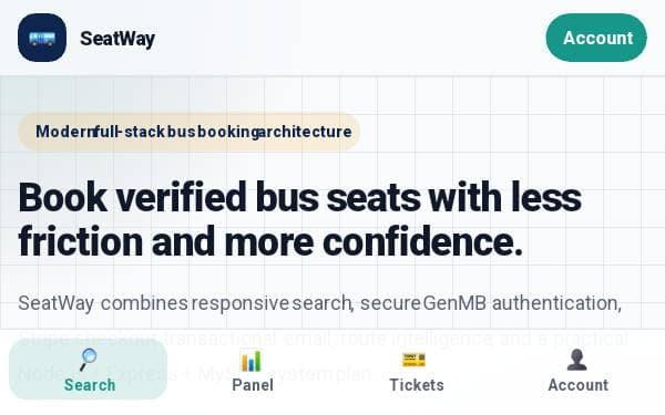 Screenshot of SeatWay Booking