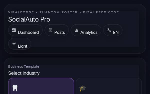 Screenshot of SocialAuto Pro